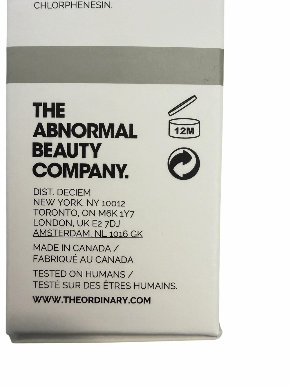 The Ordinary white and gray peptide serum box - minimalist skincare packaging - Picture 6 of 6